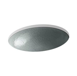 Whist® Glass undermount bathroom sink in Opaque Stone - K-2741-G8-B11