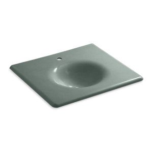 Iron/Impressions® 25" Enameled cast iron vanity top with integrated round sink - K-3048-1-FT