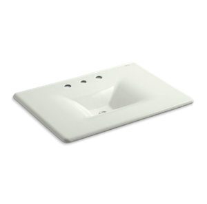 Iron/Impressions® 31" Enameled cast iron vanity top with integrated rectangular sink - K-3049-8-NY