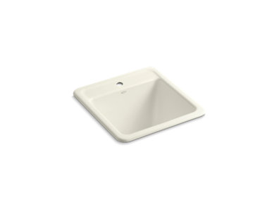 Park Falls 21" x 22" x 13-3/4" top-mount/undermount utility sink with single faucet hole - K-19022-1-96