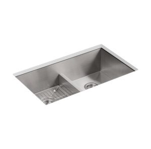 Vault Smart Divide® 33" top-/undermount double-bowl kitchen sink - K-3838-4-NA