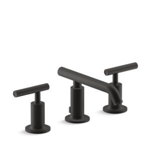 Purist® Widespread bathroom sink faucet with lever handles, 1.2 gpm - K-14410-4-BL