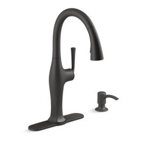 Sundae Pull-down kitchen sink faucet with soap/lotion dispenser - K-R29475-SD-BL