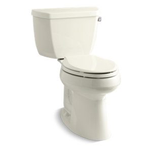 Highline® Classic Comfort Height® Two-piece elongated 1.28 gpf chair height toilet with right-hand trip lever and 10" rough-in - K-3713-RA-96