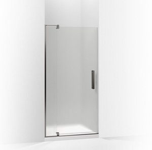 Revel® Pivot shower door, 70" H x 27-5/16 - 31-1/8" W, with 1/4" thick Frosted glass - K-707500-D3-ABZ