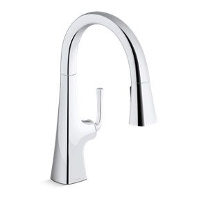 Graze® Pull-down kitchen sink faucet with three-function sprayhead - K-22063-CP