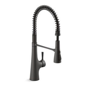 Tempered® Single-handle semi-professional kitchen sink faucet - K-24662-BL