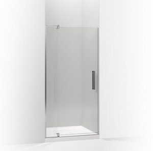 Revel® Pivot shower door, 74" H x 31-1/8 - 36" W, with 5/16" thick Crystal Clear glass - K-707516-L-SHP