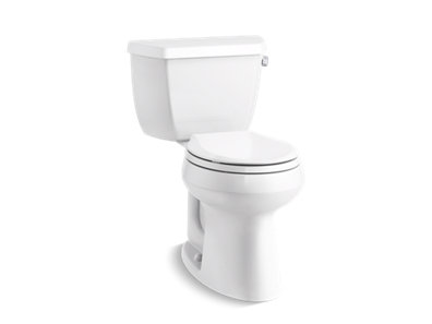 Highline® Classic Comfort Height® Two-piece round-front 1.28 gpf chair height toilet with right-hand trip lever - K-5296-RA-0