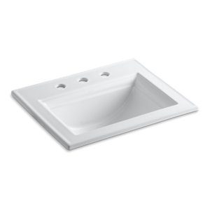 Memoirs® Stately Drop-in bathroom sink with 8" widespread faucet holes - K-2337-8-0