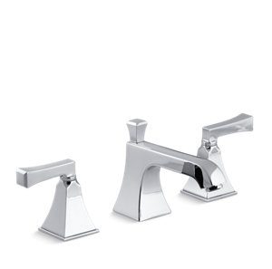 Memoirs® Stately Widespread bathroom sink faucet with Deco lever handles - K-454-4V-CP