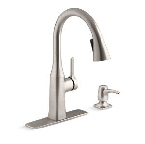 Rubicon® Pull-down kitchen sink faucet with soap/lotion dispenser - K-R20147-SD-VS