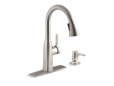 Rubicon® Pull-down kitchen sink faucet with soap/lotion dispenser - K-R20147-SD-VS