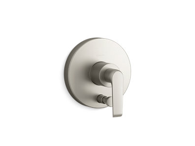 Avid® Rite-Temp® valve trim with push-button diverter and lever handle - K-T97019-4-BN