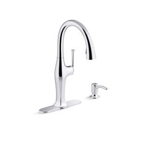 Sundae Pull-down kitchen sink faucet with soap/lotion dispenser - K-R29475-SD-CP