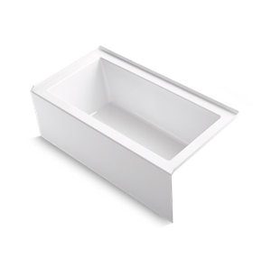 Underscore® Rectangle 60" x 32" alcove bath with integral apron, integral flange, and right-hand drain - K-20202-RA-0