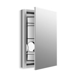Verdera® 20" W x 30" H aluminum medicine cabinet with adjustable magnifying mirror and slow-close door - K-99003-NA