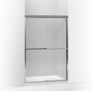 Gradient® Sliding shower door, 70-1/16" H x 42-5/8 - 47-5/8" W, with 1/4" thick Crystal Clear glass - K-709063-L-SHP