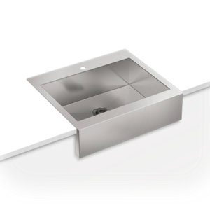 Vault 29-3/4" top-mount single-bowl farmhouse kitchen sink - K-3935-1-NA