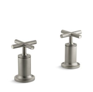 Purist® Deck- or wall-mount bath faucet handle trim with cross design - K-T14429-3-BN