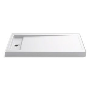Bellwether® 60" x 34" single-threshold shower base with left center drain - K-9177-0