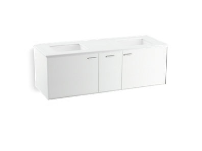 Jute® 60" wall-hung bathroom vanity cabinet - K-99548-1WA