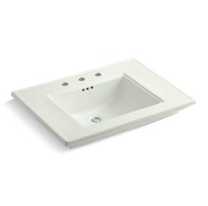 Memoirs® Stately Pedestal/console table bathroom sink basin with 8" widespread faucet holes - K-2269-8-NY