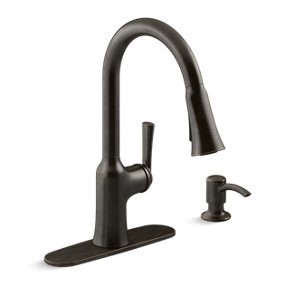 Brynn® Pull-down kitchen faucet with soap/lotion dispenser - K-R23089-SD-2BZ