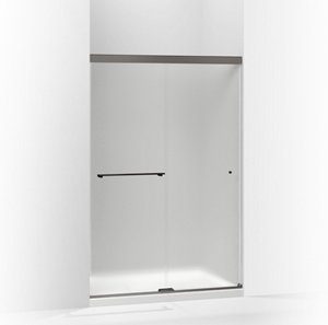 Revel® Sliding shower door, 70" H x 44-5/8 - 47-5/8" W, with 1/4" thick Frosted glass - K-707100-D3-ABZ