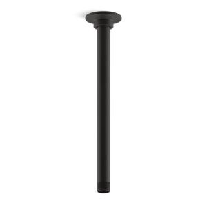 12" ceiling-mount single-function rainhead arm and flange - K-7392-BL