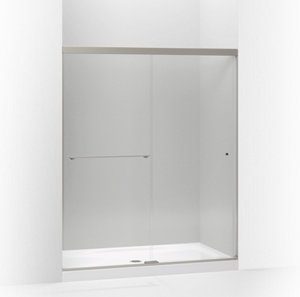 Revel® Sliding shower door, 70" H x 56-5/8 - 59-5/8" W, with 1/4" thick Crystal Clear glass - K-707200-L-BNK