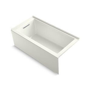 Underscore® Rectangle 60" x 30" alcove bath with integral apron, integral flange and left-hand drain - K-1956-LA-NY