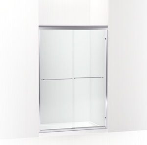 Fluence® 44-5/8 - 47-5/8" W x 70-9/32" H sliding shower door with 1/4" thick Crystal Clear glass - K-702208-6L-SHP