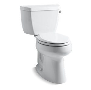 Highline® Classic Comfort Height® Two-piece elongated 1.28 gpf chair height toilet with right-hand trip lever - K-3658-RA-0