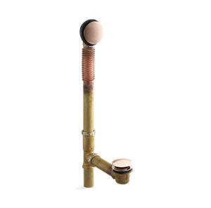 Clearflo Brass toe tap bath drain - K-7259-RGD