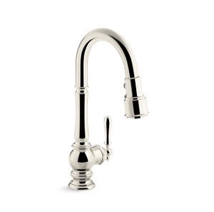 Artifacts® Pull-down kitchen sink faucet with three-function sprayhead - K-99261-SN