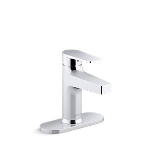 Taut® Single-handle bathroom sink faucet with escutcheon - K-74021-4-CP