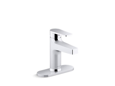 Taut® Single-handle bathroom sink faucet with escutcheon - K-74021-4-CP