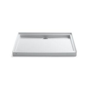 Groove® 48" x 36" single threshold rear center drain shower base - K-9925-0