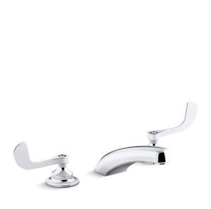 Triton® Bowe® 0.5 gpm widespread bathroom sink faucet with laminar flow and wristblade handles, drain not included - K-800T20-5ANL-CP