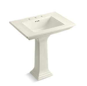 Memoirs® Stately 30" pedestal bathroom sink with widespread faucet holes - K-2268-8-96