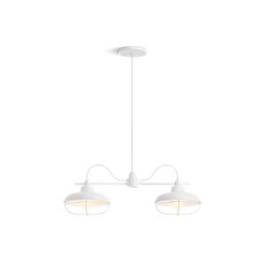 Modern Farm Two-light linear chandelier - K-23660-CH02-WHL
