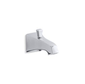 Memoirs® Stately Wall-mount 6" diverter bath spout with Deco lift rod - K-496-V-CP