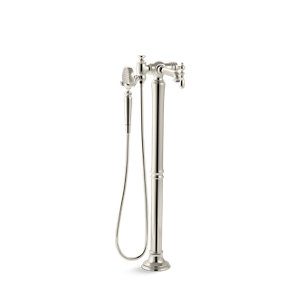 Artifacts® Floor-mount bath filler trim with handshower - K-T72790-9M-SN