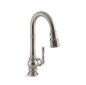 Artifacts® Pull-down kitchen sink faucet with three-function sprayhead - K-99261-VS