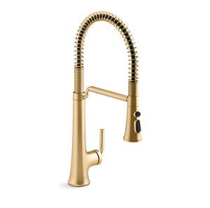 Tone® Semi-professional pull-down kitchen sink faucet with three-function sprayhead - K-23765-2MB