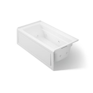 Archer 60" x 32" alcove heated whirlpool bath, right drain - K-1122-HR-0