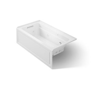 Archer 60" x 32" alcove Heated BubbleMassage air bath and whirlpool, left drain - K-1122-XGHLA-0