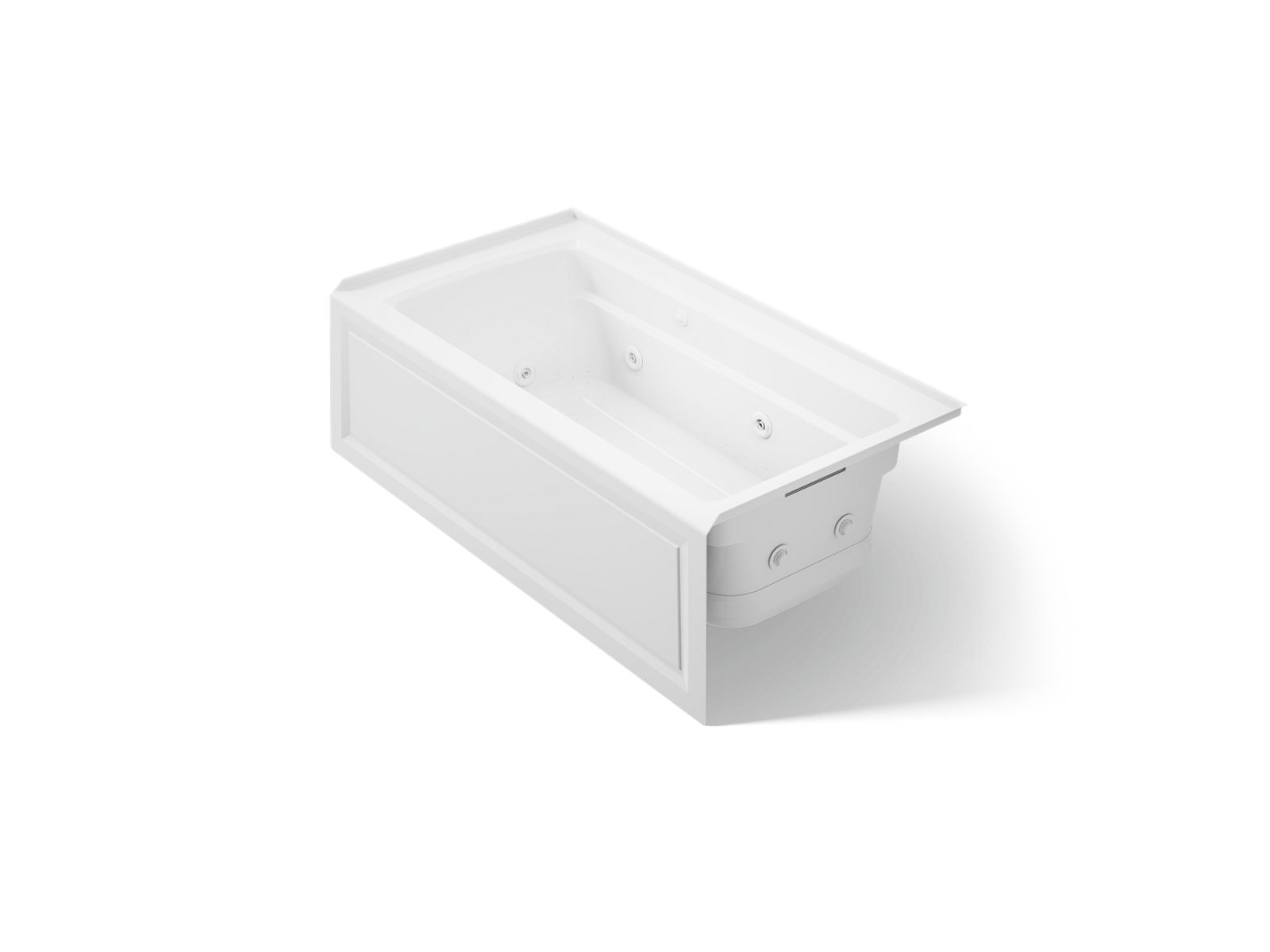 Archer 60" x 32" alcove Heated BubbleMassage air bath and whirlpool, right drain - K-1122-XGHRA-0