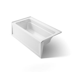 Archer 60" x 32" alcove bath with Bask heated surface, left drain - K-1123-LAW-0